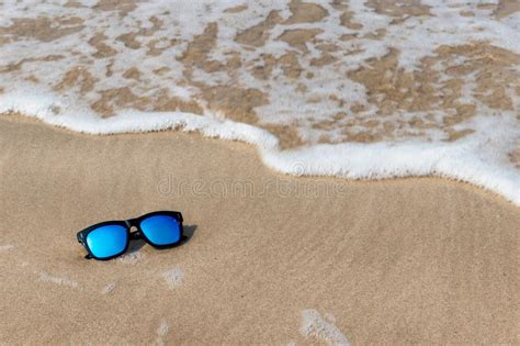 Sun Glasses On The Sand Beach Stock Photo Image Of Sunglasses