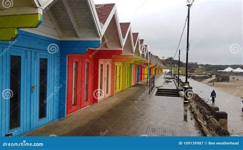 Amazing Beach Huts Scarborough Editorial Photography Image Of