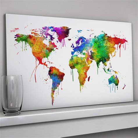 World Map Canvas Art Print By Art Pause