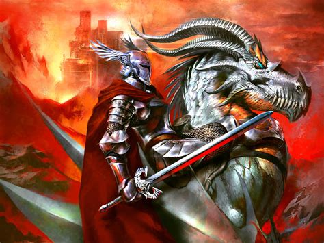 Dragonlance Comics Fantasy Art Dragon Warrior Knight Armor Wallpaper