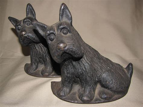 Great Vintage Iron Scotty Dog Bookends Dog Bookends Scottie Dog
