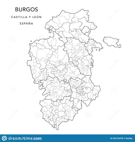 Geopolitical Vector Map Of The Province Of Burgos As Of 2022 Stock