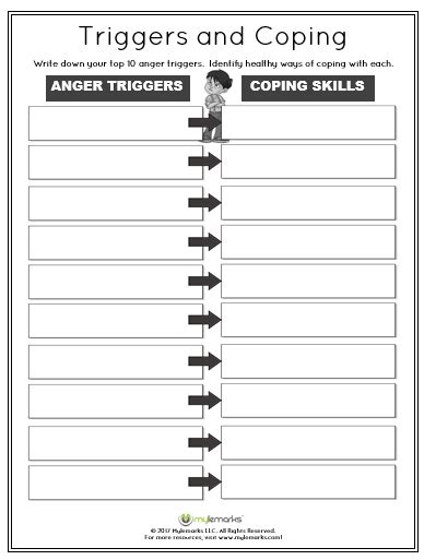 Identify Triggers Worksheet