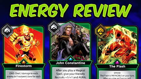 Dc Dual Force All Energy Faction Cards Reviewed Zatanna Shazam The
