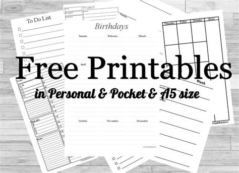 Filofax Pocket Inserts Free Printable Printable Templates