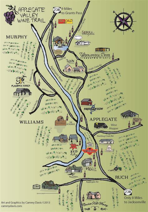 Applegate Valley Wine Trail Map Cammy Davis Wine Trail Wine Travel