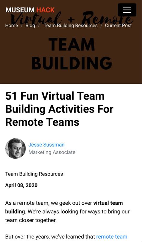 Maybe you would like to learn more about one of these? 37 Best Virtual Team Building Activities in 2020 (Ranked ...