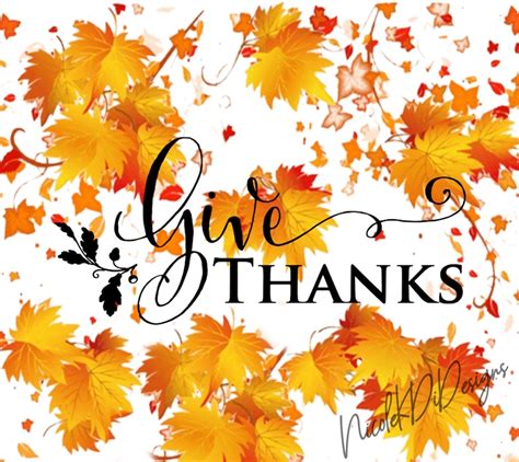 Give Thanks Fall Theme Leaves Squared Digital Design Png Etsy