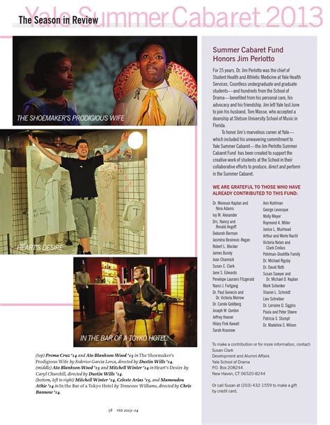 Yale School Of Drama Annual Magazine 2013 By David Geffen School Of