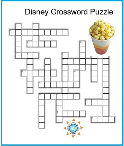 Disney Crossword Puzzles For Your Prince Or Princess