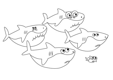 6 Baby Shark Coloring Pages Free Personalizable Coloring Pages