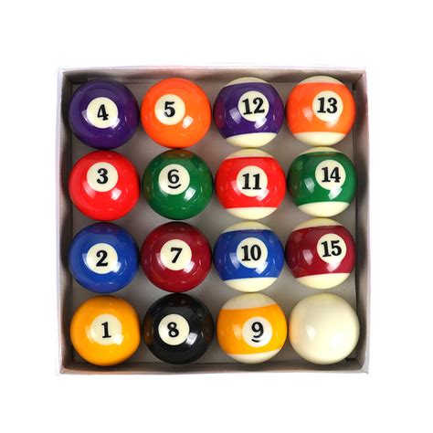 16 Pieces Billiard Pool Ball Set Regulation Size 2 14 Or 1 Small