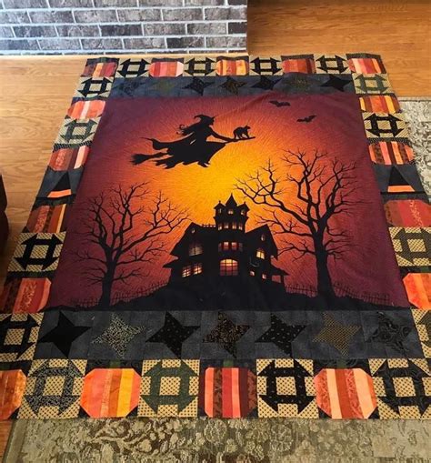 Pin By Mary Bennett On Quilting Halloween Quilt Panels Fabric Panel