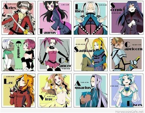 Zodiac Signs As Anime Characters Zodiac Anime Zodiac Zodiac Signs