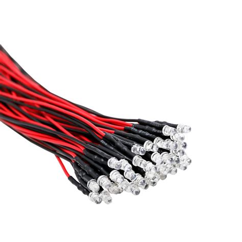 Buy Edgelec 30pcs 12 Volt 3mm Red Blinking Led Lights Emitting Diodes 15hz Single Color