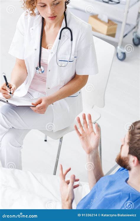 Psychiatric Nurse Talking With Patient Stock Photo Image Of
