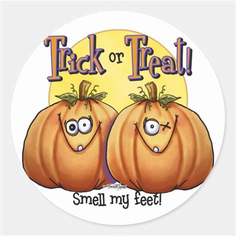 Trick Or Treat Smell My Feet Stickers Zazzle