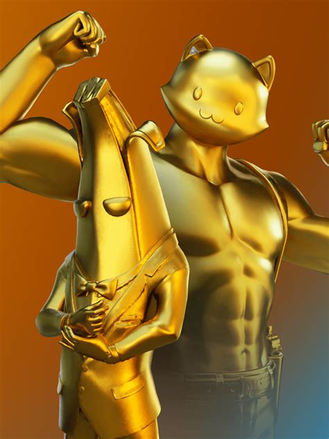 1536x2048 Gold Agent Peely And Meowscles Fortnite Season 12 Skin