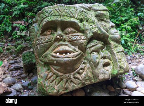Indigenous Statue In The Amazon Rainforest Ecuador Stock Photo Alamy