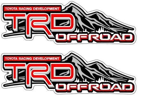 Pair Trd Offroad Vinyl Stickers Decals For Toyota Rear Panel Tundra