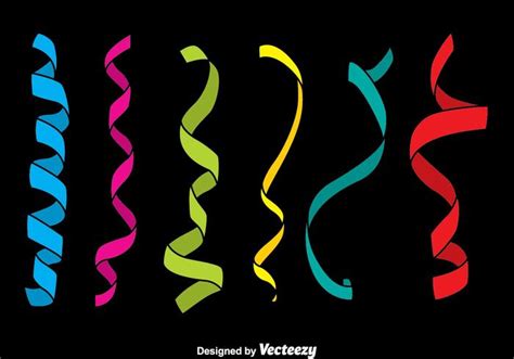 Colorful Party Ribbon Vector Set 119857 Vector Art At Vecteezy