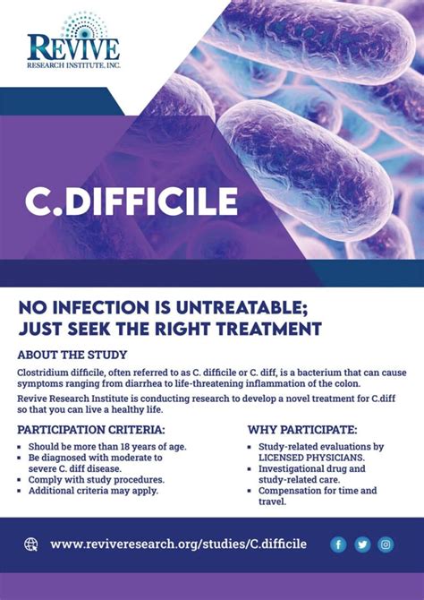 Clostridium Difficile Infection Cdi Clinical Trials For C Diff Treatment