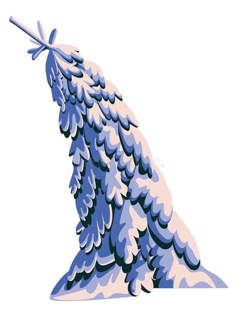Fir Tree In Snow Stock Vector Illustration Of White 35968944