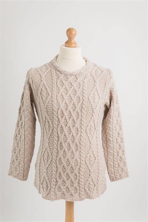 Diamond Knit Sweater Aran Islands Knitwear