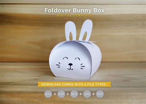 Easter Bunny Box Template Svg Gift Box Svg Party Favor Box Etsy | My