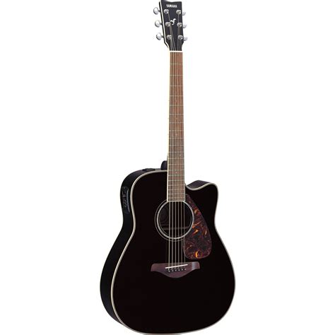 Yamaha Fgx730sc Acousticelectric Guitar Black Fgx730sc Bl Bandh