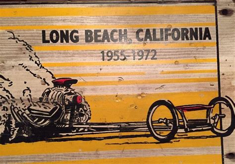 Hand Crafted Vintage Lions Drag Strip Long Beach California Wooden
