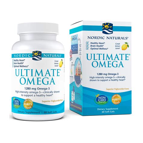 nordic naturals ultimate omega lemon flavor 1280 mg omega 3 60 soft gels high potency