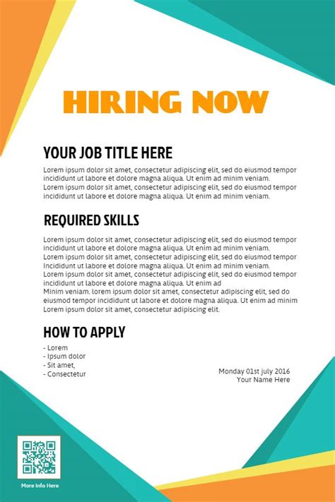 If you're a product/web designer looking for your next opportunity, join hired's marketplace and let companies compete to interview you. Hiring poster design. Click to customize. | Recruitment