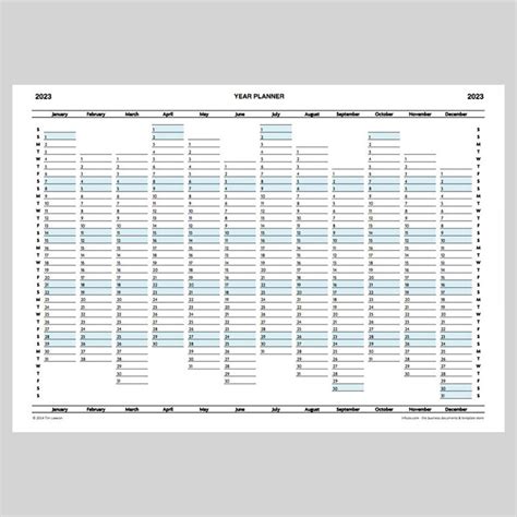 2023 Year Planner Calendar Download For A4 Or A3 Print