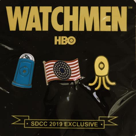 Watchmen Hbo Pin Set Button Sdcc 2019 Exclusive The Comic Book Store