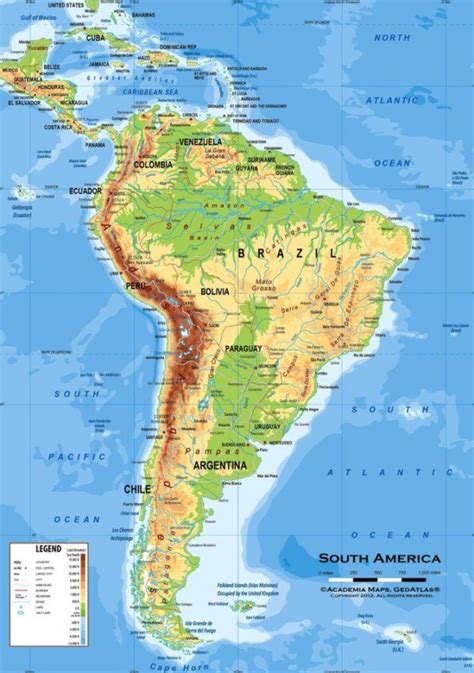 Mapa De América Del Sur Mapa Político Y Físico C7a