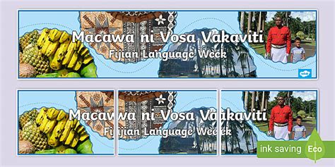 Fijian Language Week Display Banner Profesor Hizo Twinkl