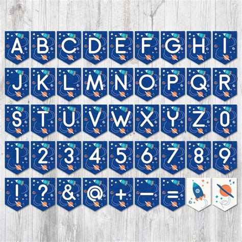Printable Classic Alphabet Banner Pennants 100 Directions Free Navy