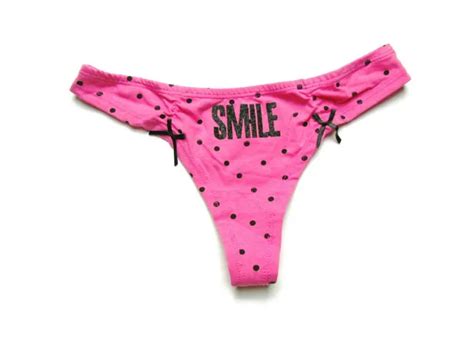 White Smile Dots Vs Sexy G String 3 Colors Mini Bow Pink Sexy Tback Women Sexy Thongs Victoria