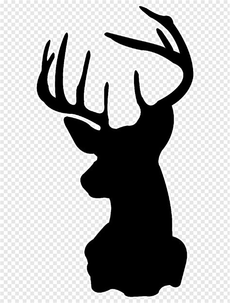More images for white tailed deer drawing » White-tailed deer Silhouette Stencil Drawing, deer head ...