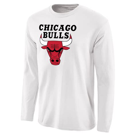 Mens Chicago Bulls Fanatics Branded White Primary Logo Long Sleeve T Shirt