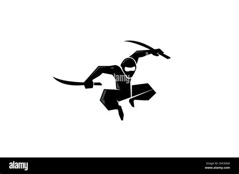 Creative Black Ninja Logo Vector Stock Vector Image And Art Alamy