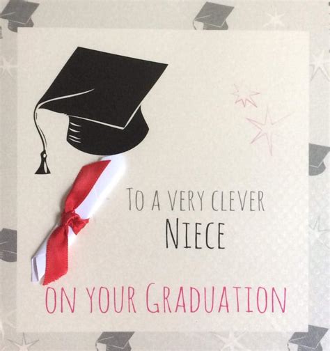 To A Very Clever Niece Graduation Card Hand Finished Card Medium