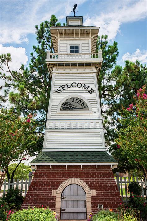 Welcome To Jenks Oklahoma Lighthouse Photograph By Gregory Ballos Pixels