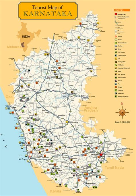 You can easily modify view and zoom in and out. Skyway Karnataka tourist map | Karnataka in 2019 | Tourist map, India map, Karnataka
