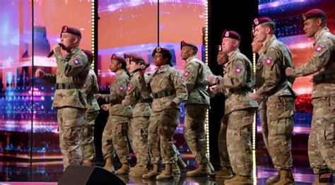 ‘americas Got Talent Audience Goes Wild As Soldiers Belt Out Tune In Honor Of Lost Fallen