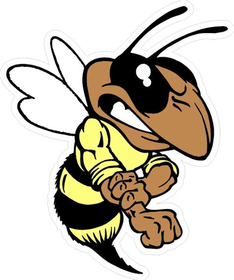 Yellow jacket coloring pages are a fun way for kids of all ages to develop creativity, focus, motor skills and color recognition. HORNET YELLOW JACKET BEE MASCOT DECAL / STICKER beams02