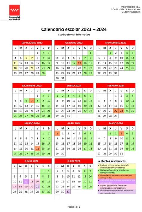 Calendario Escolar 2023 2024 Escuela De Arte La Palma