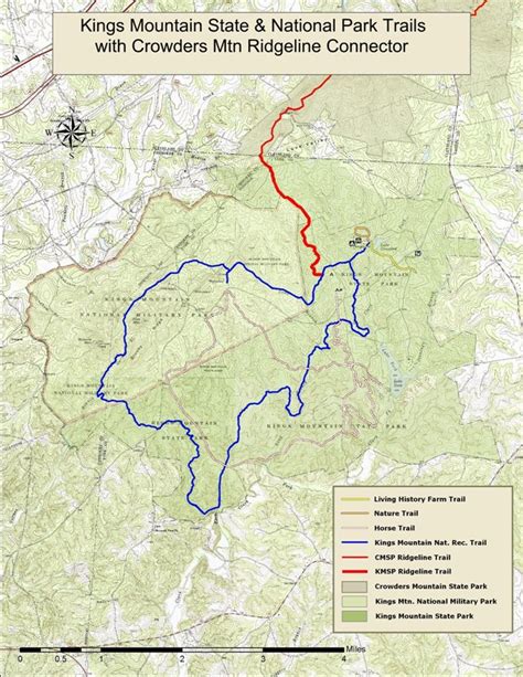 Crowders Mountain Hiking Trail Map Lake George Florida Map