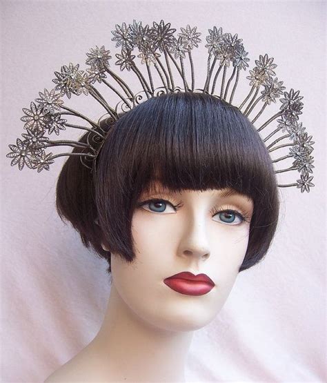 A Beautiful Vintage Indonesian Sumatra Wedding Tiara Crown Or Headdress With Flowers And Leaves